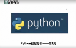 Python数据分析 视频教程